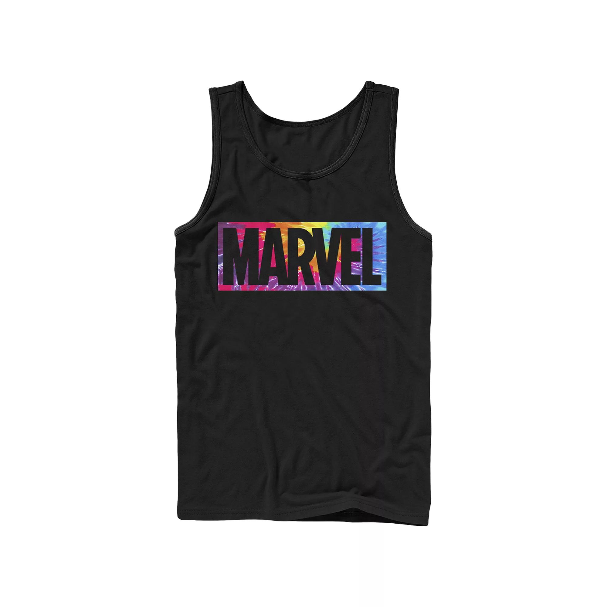 Men's Marvel Logo Tie Dye Graphic Tank Top,  Product Image