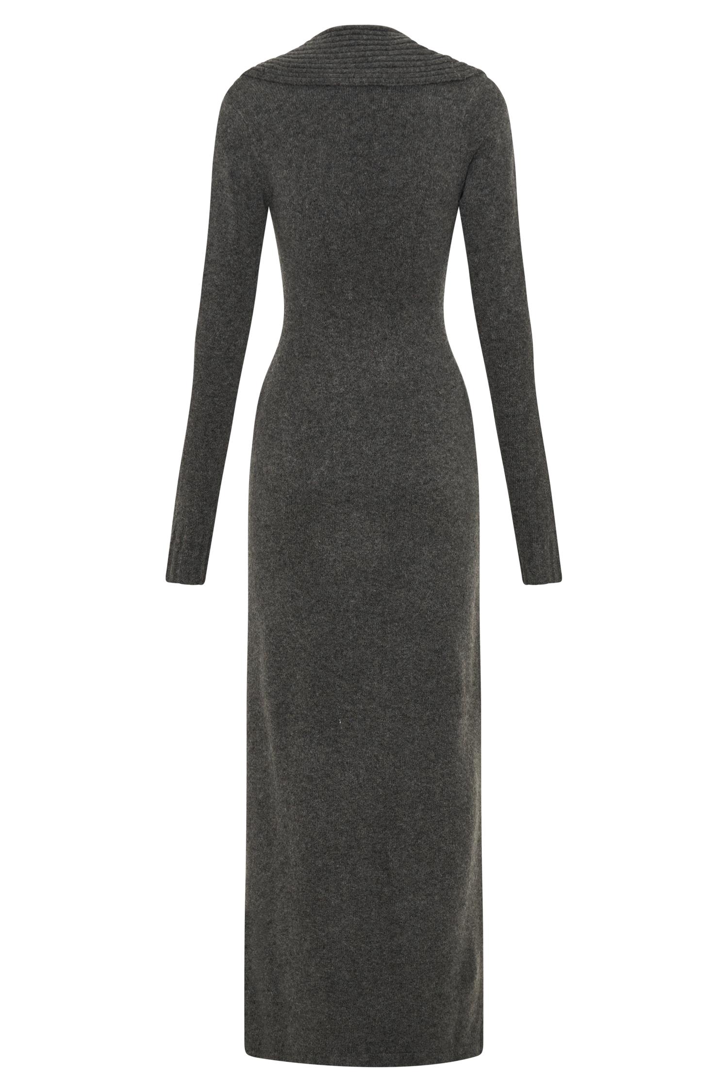 Alessandra Reversible Knit Maxi Dress - Charcoal Marle Product Image
