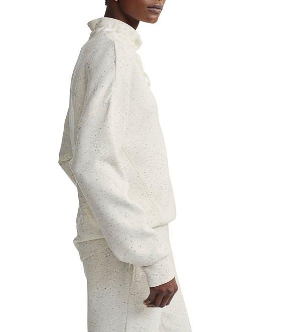 Varley Oakdale Sweat Fleck Print Mock Neck Long Sleeve Pullover Sweatshirt Product Image