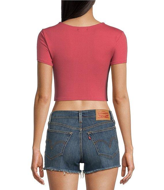 Miss Chievous Short Sleeve Cut Out Fashion Top Product Image