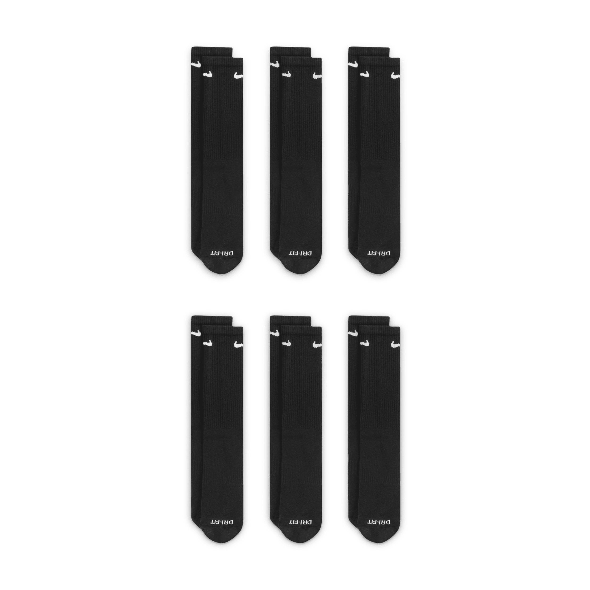 Nike Mens Everyday Plus Cushioned Training Crew Socks (6 Pairs) | SX6897-010 Product Image