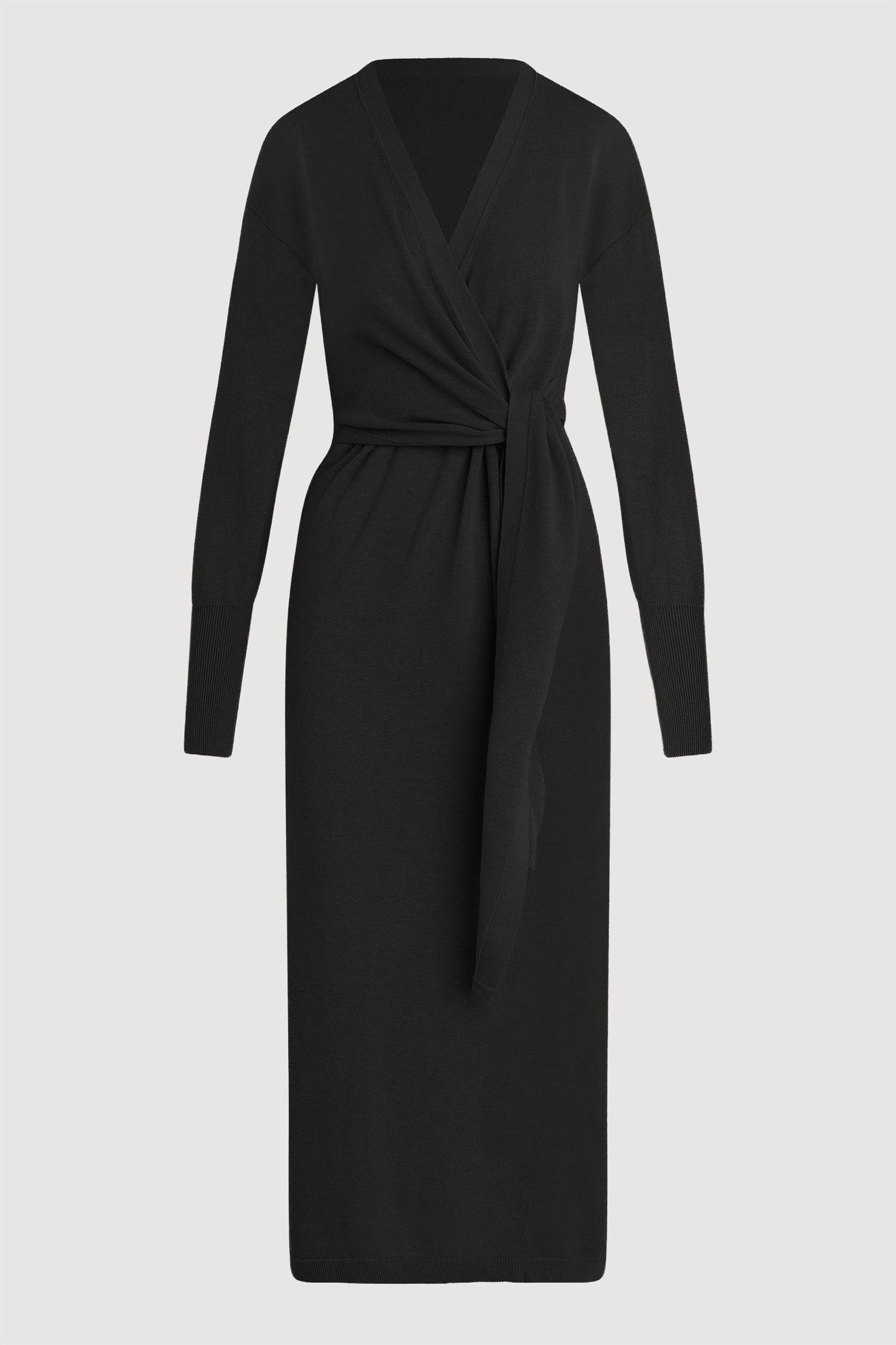 Linden Front-Wrap Sweater Dress Product Image