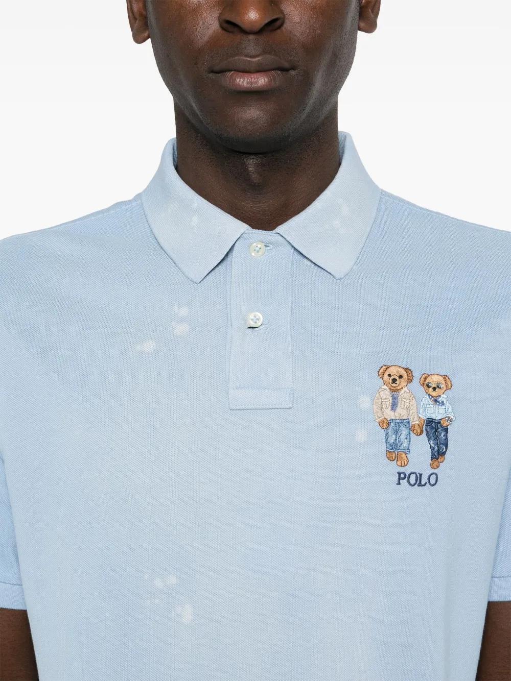 Polo Bear-embroidered polo shirt Product Image
