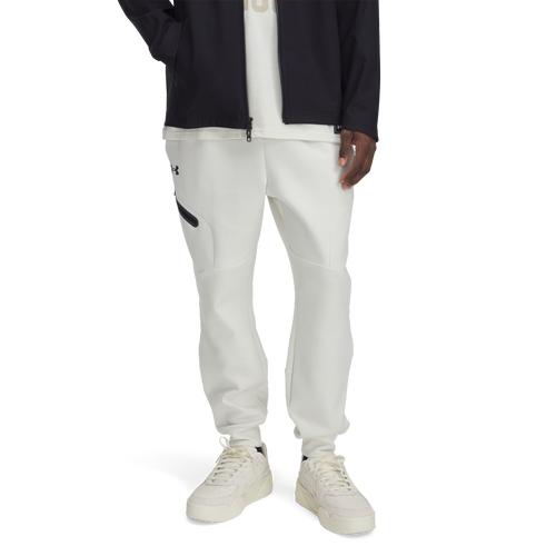 Under Armour Mens Under Armour Unstoppable Fleece Joggers - Mens Timberwolf Taupe/Summit White/Black Product Image