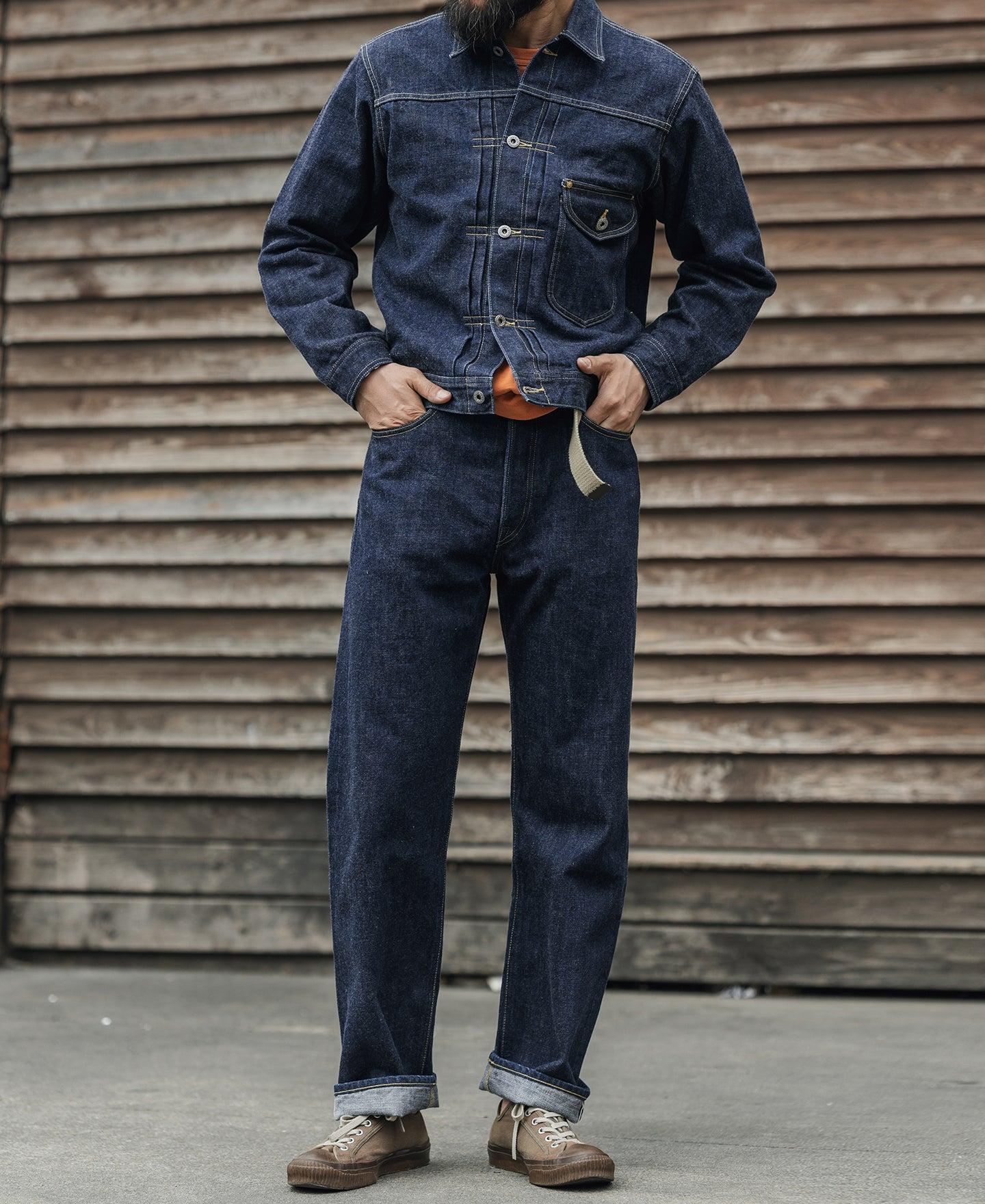 WWII Simplified Model Cowboy Selvedge Denim Jacket Product Image
