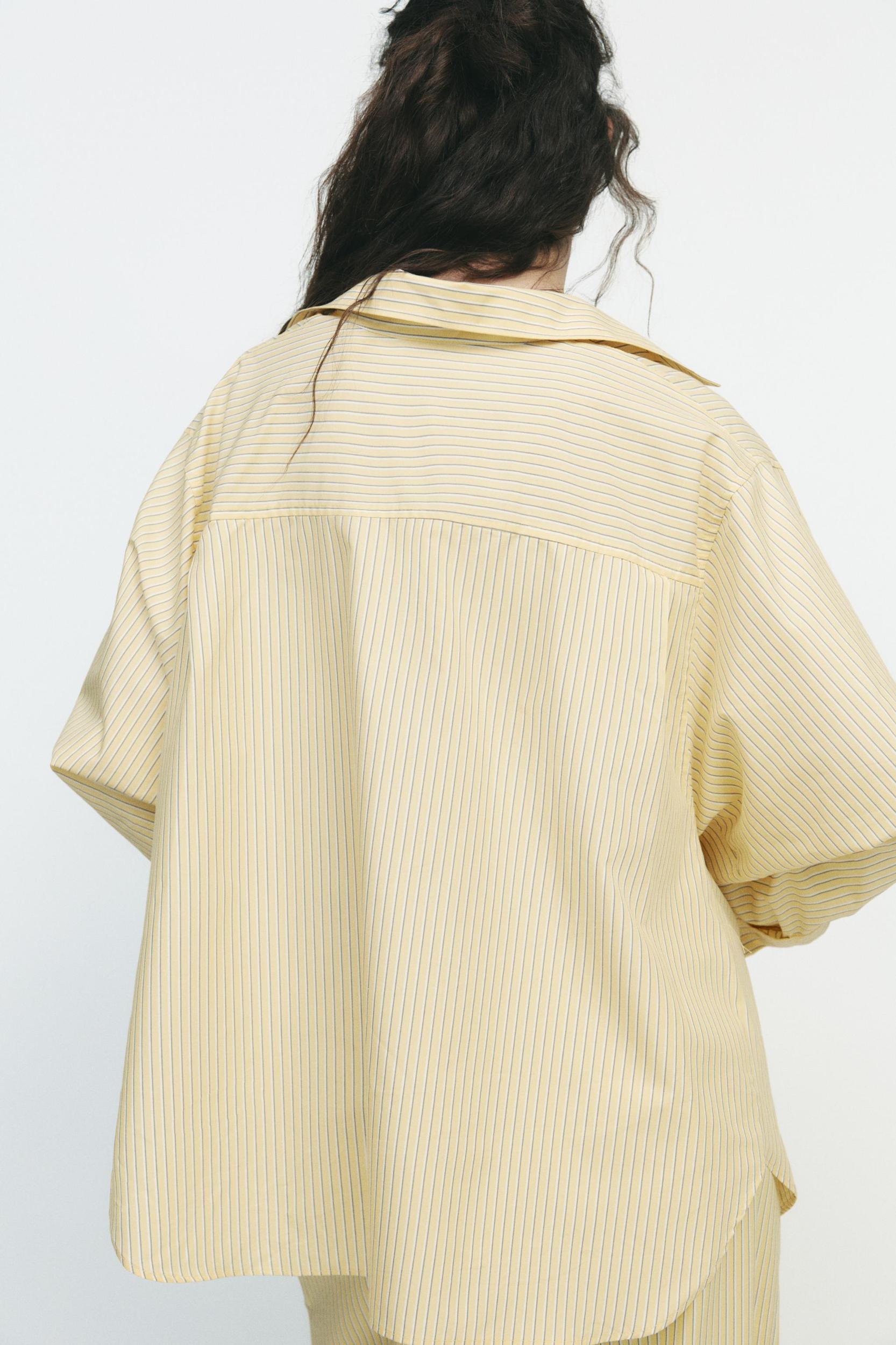OVERSIZED STRIPED POPLIN SHIRT Product Image