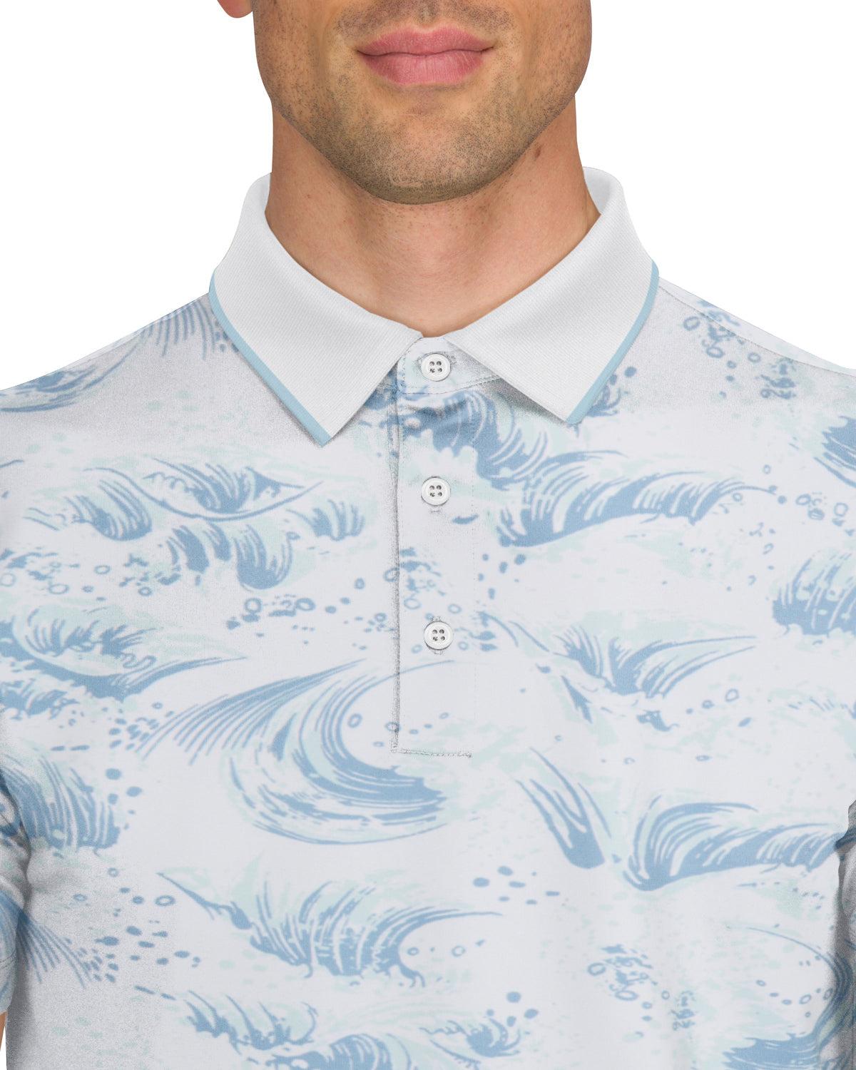 Three Sixty Six Men’s Print Golf Polos Male Product Image