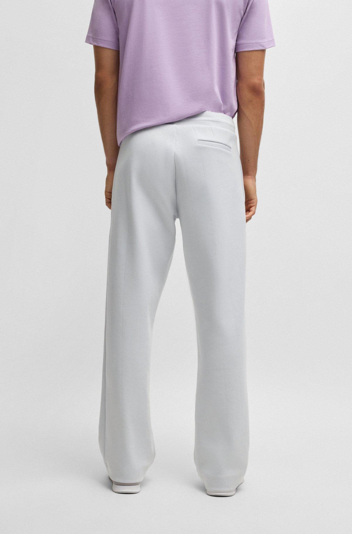 Tracksuit bottoms in a drop-needle cotton Product Image