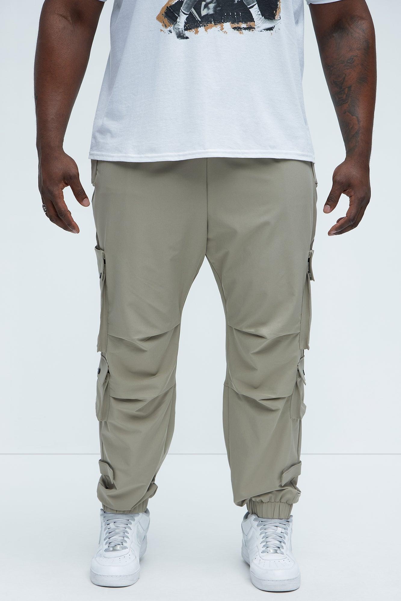 Nylon Utility Cargo Jogger - Khaki Product Image