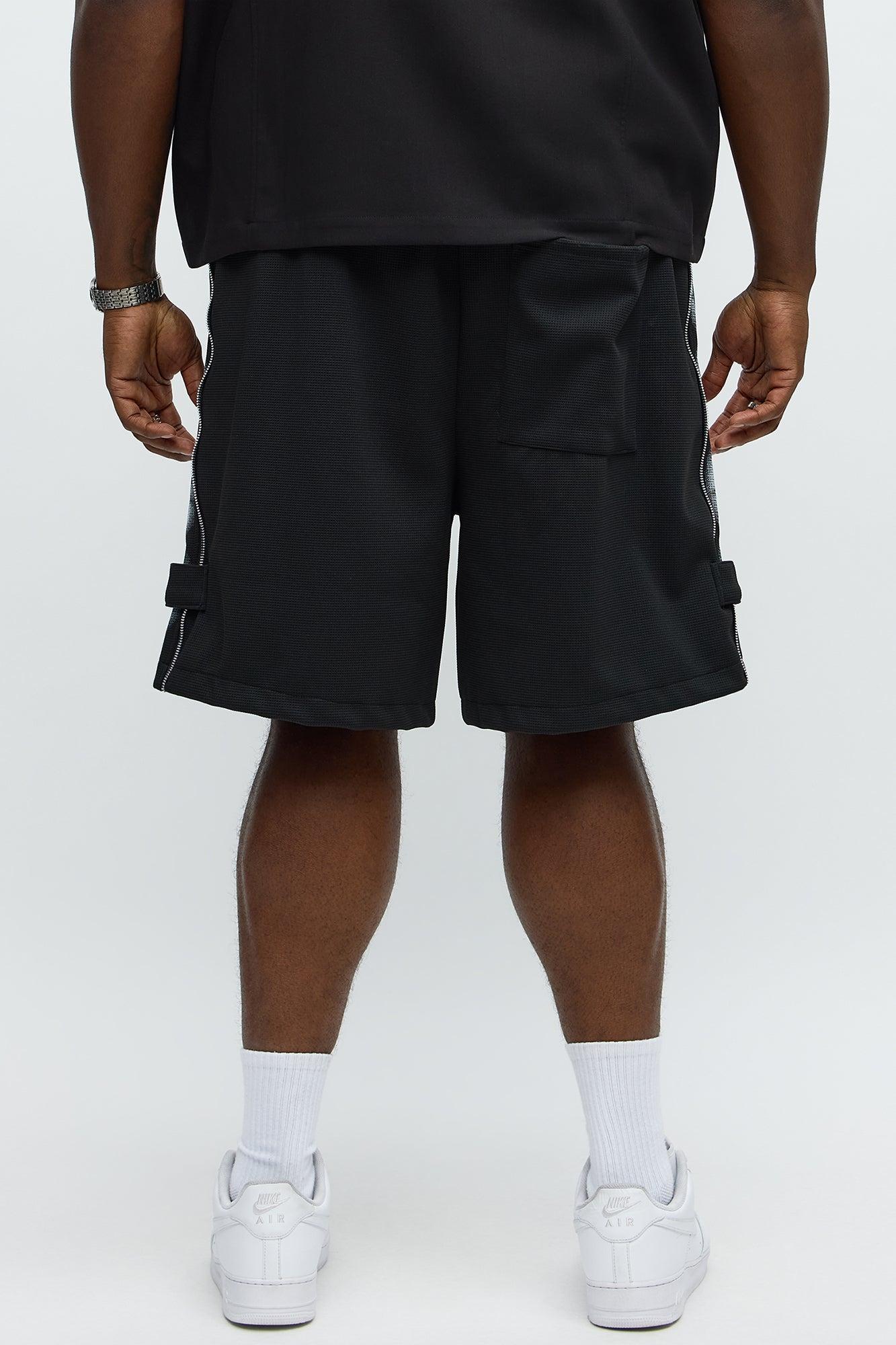 Relaxed Bright Stars Studded Sweatshorts - Black Male Product Image