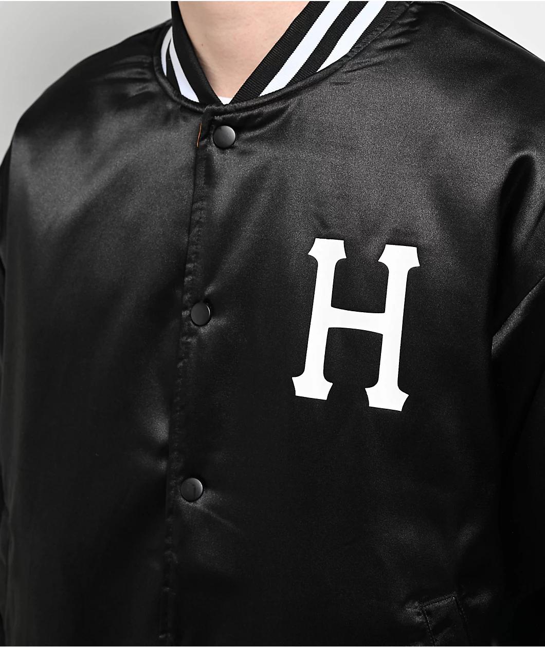 HUF Back 2 Back Black & Orange Reversible Bomber Jacket Product Image