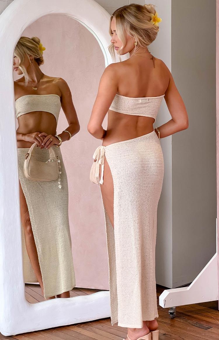 Kenza Beige Maxi Dress Product Image