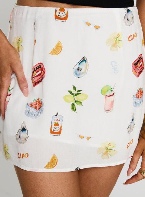 Caraliia Mini Skirt White / Multi Product Image