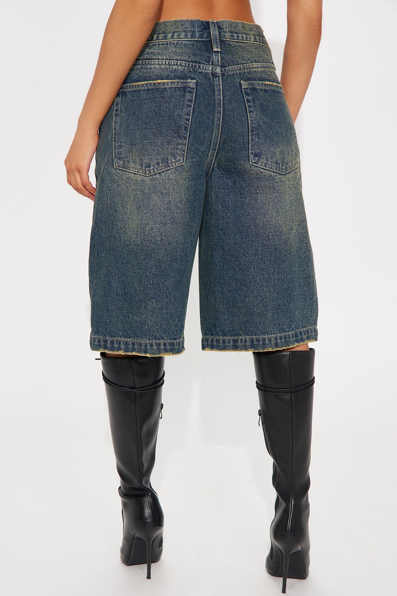 Palermo Denim Jorts - Dark Wash Product Image