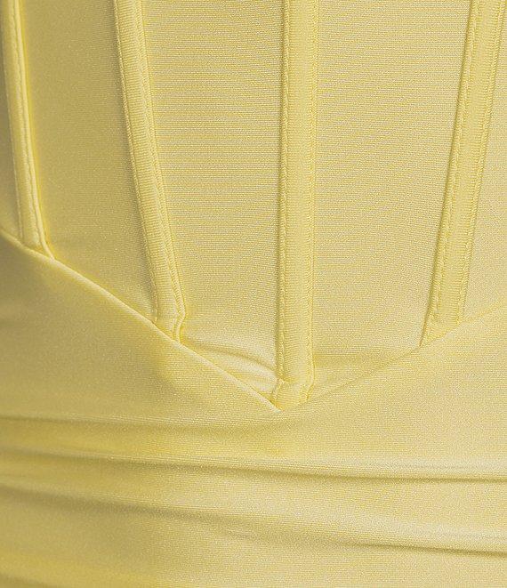 B. Darlin Sleeveless Spaghetti Strap Sweetheart Neck Bustier Dress Product Image