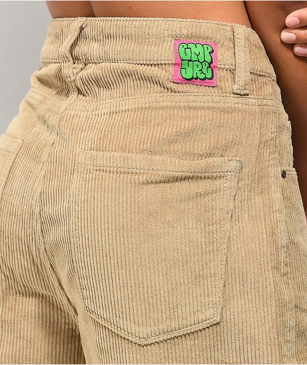 Empyre Tori 90s Khaki Corduroy Skate Pants Product Image
