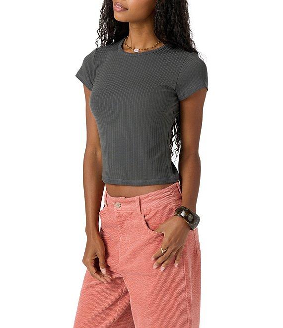 O'Neill Monette Knit Rib Pointelle Short Sleeve Top Product Image