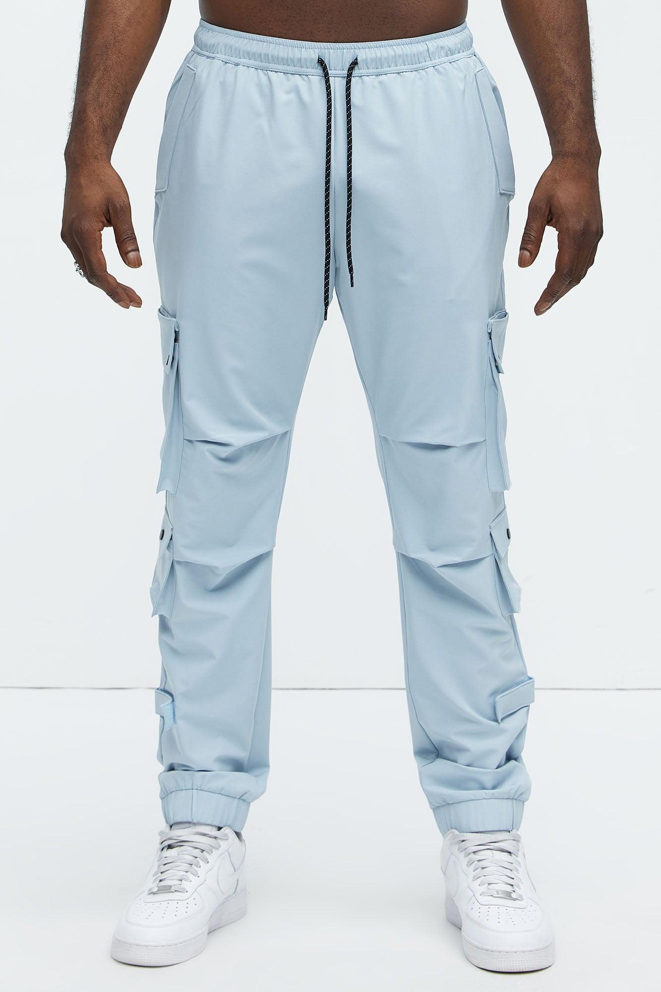 Nylon Utility Cargo Jogger - Light Blue Product Image