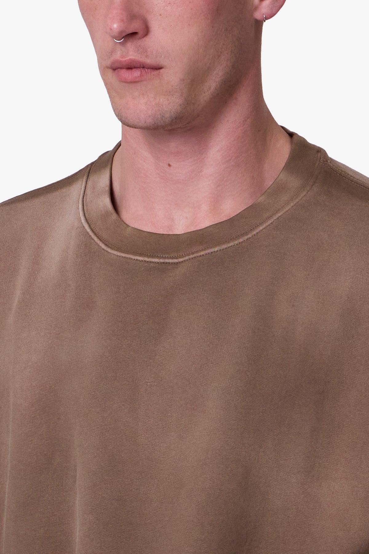 Oversized Crewneck Tee - Tan Product Image