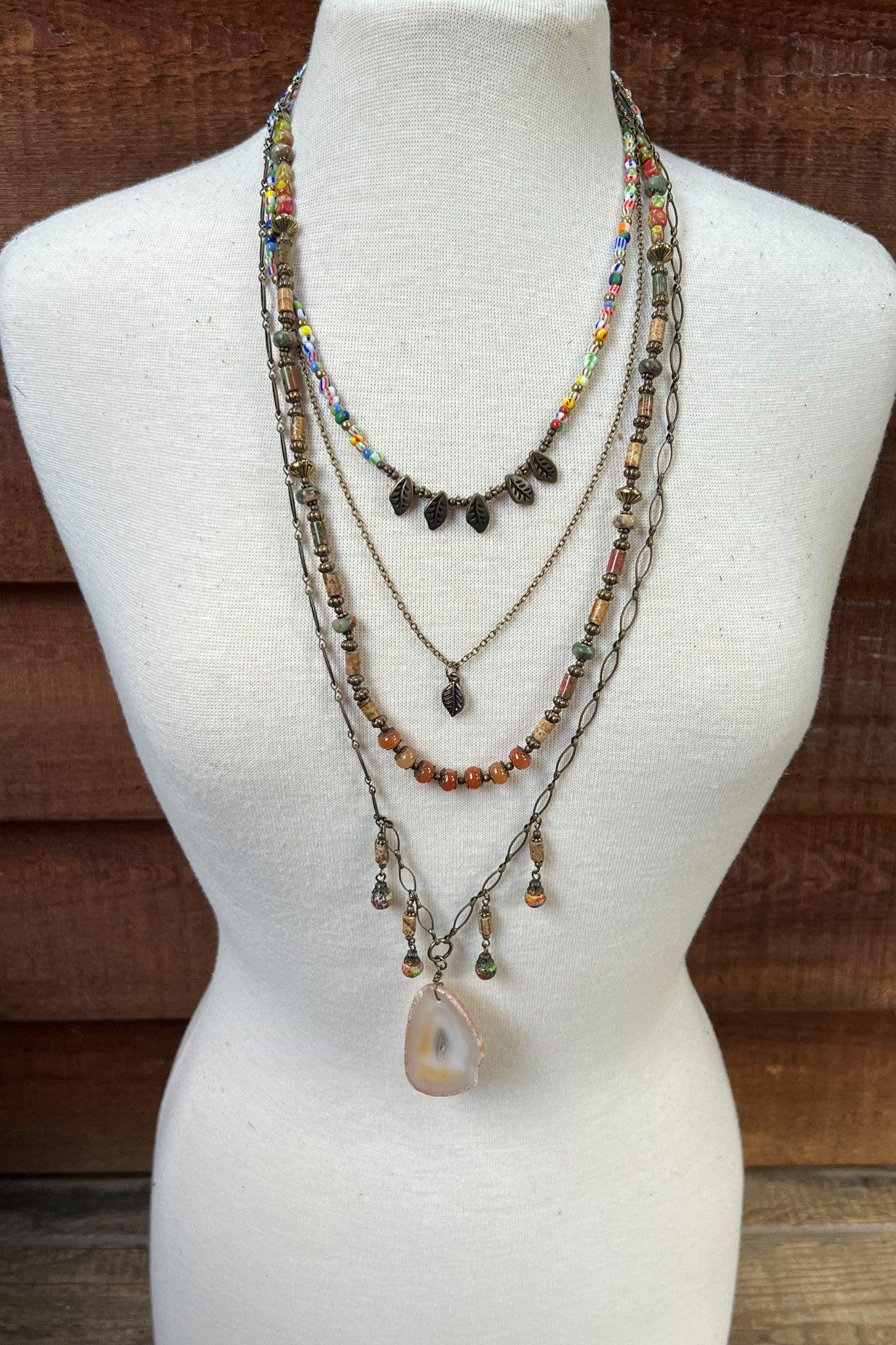 Multi Color Beaded Necklace Product Image