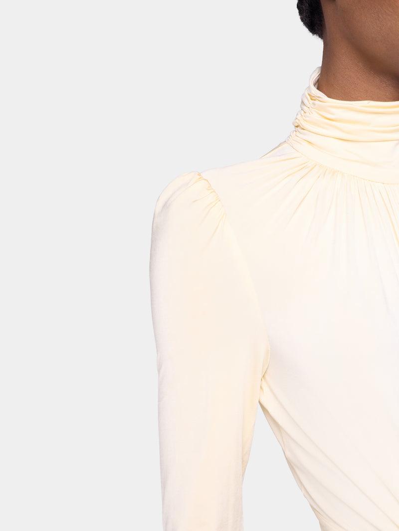 CREAM LONG DRESS IN JERSEY Product Image