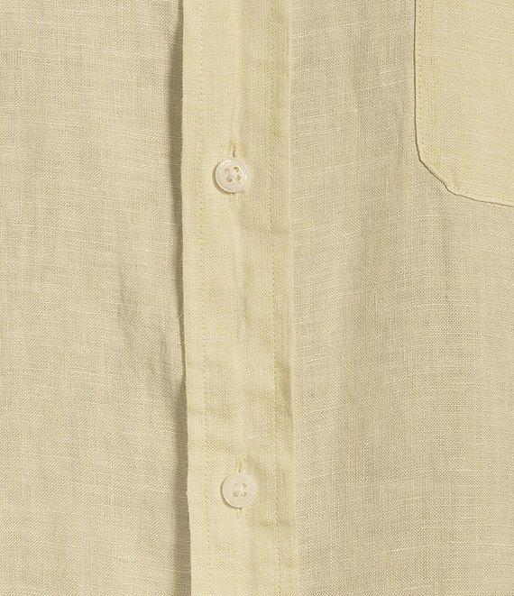 Cremieux Blue Label Solid Linen Short Sleeve Woven Shirt Product Image