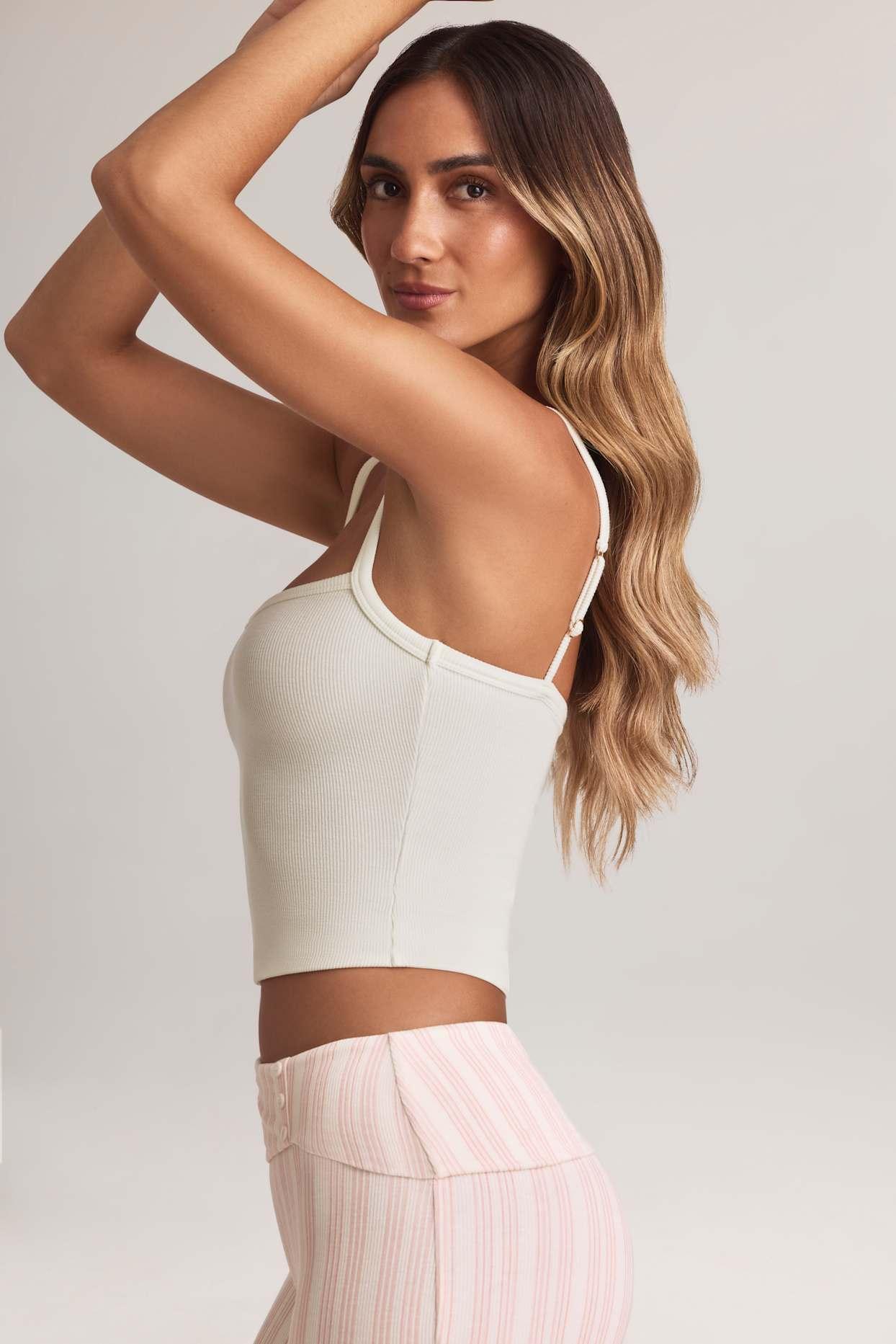 Modal Square-Neck Camisole Top in White Product Image