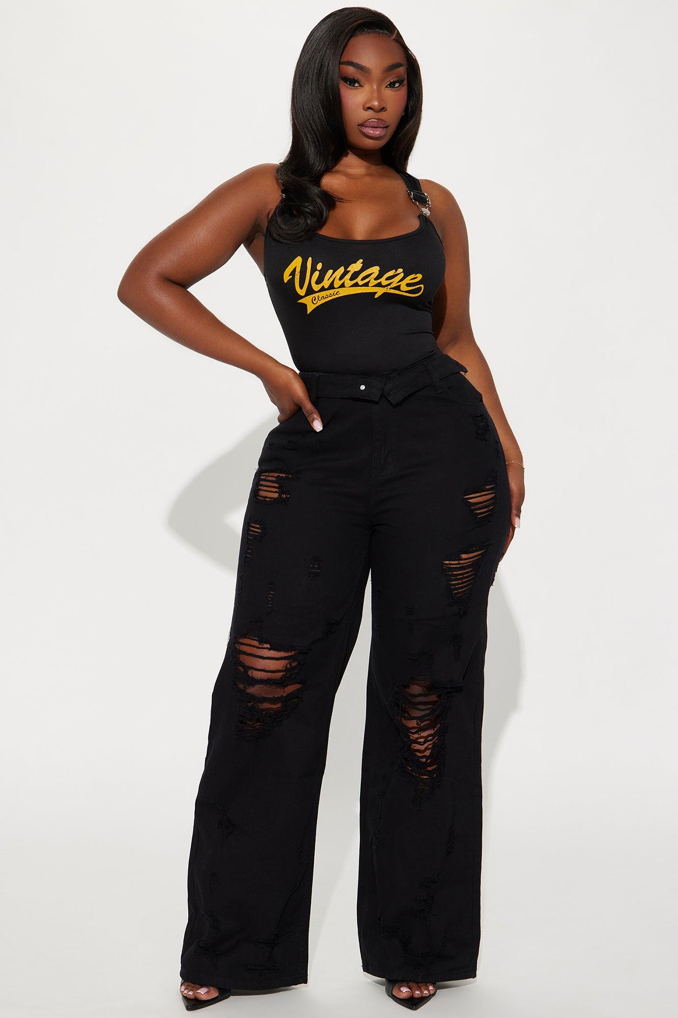 Vintage Classic Buckle Bodysuit - Black Product Image