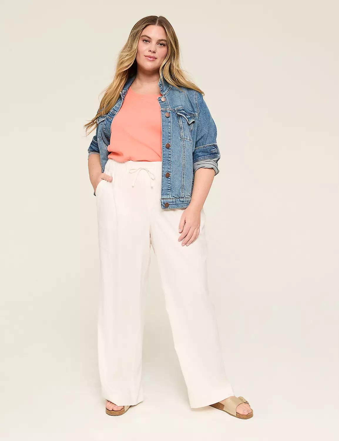 Linen Wide Leg Pant - New Sandal Length Product Image