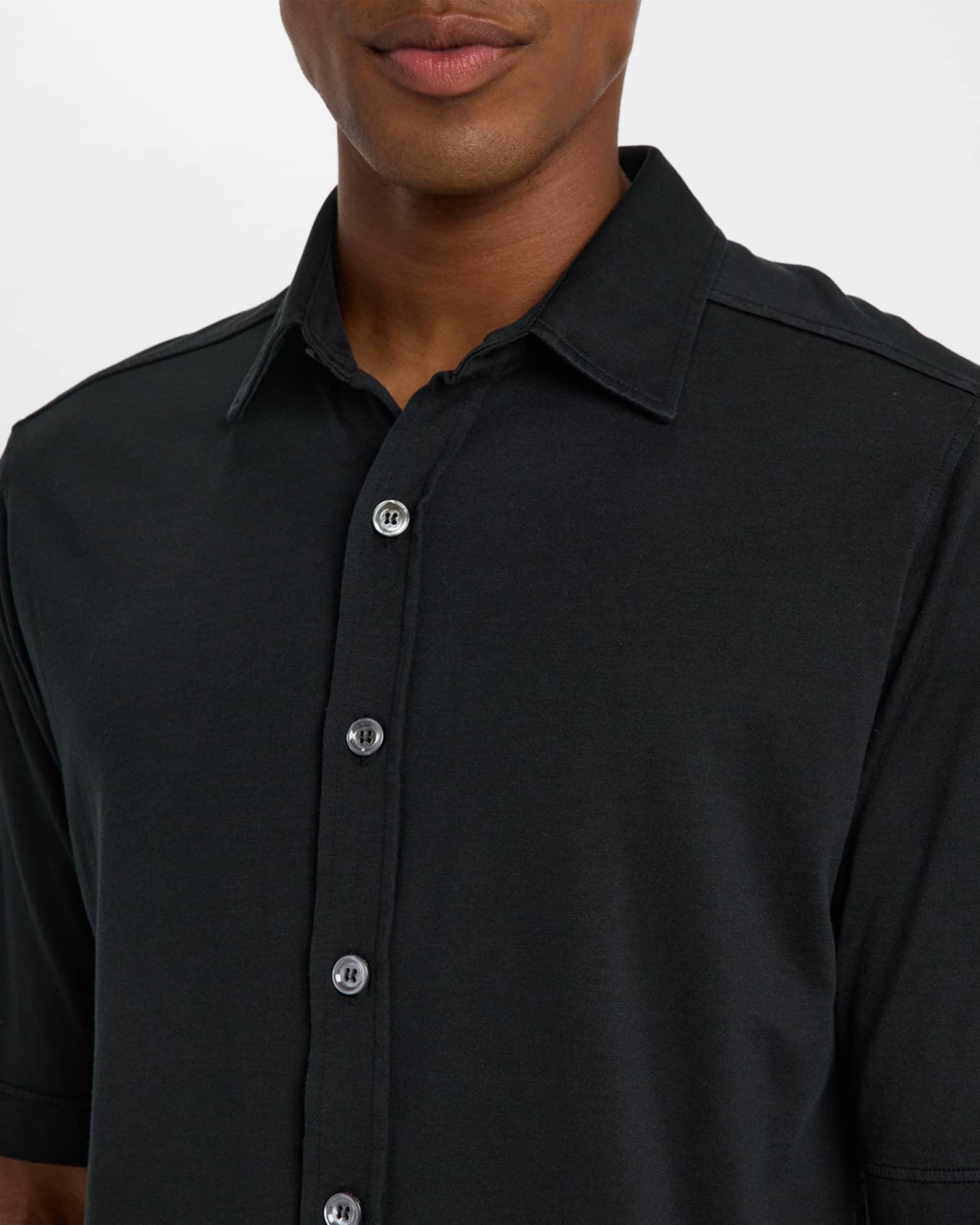 Men's Silk and Cotton Short-Sleeve Overshirt Product Image
