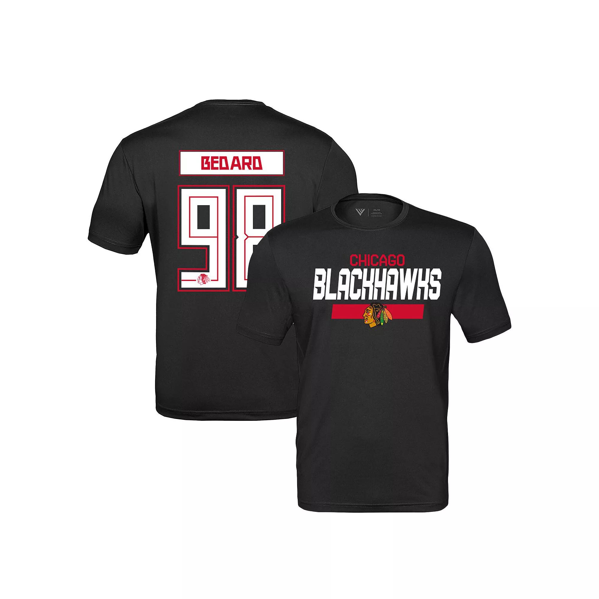 Men's Levelwear Connor Bedard Black Chicago Blackhawks Anthem Name & Number Player T-Shirt, Size: XL Product Image