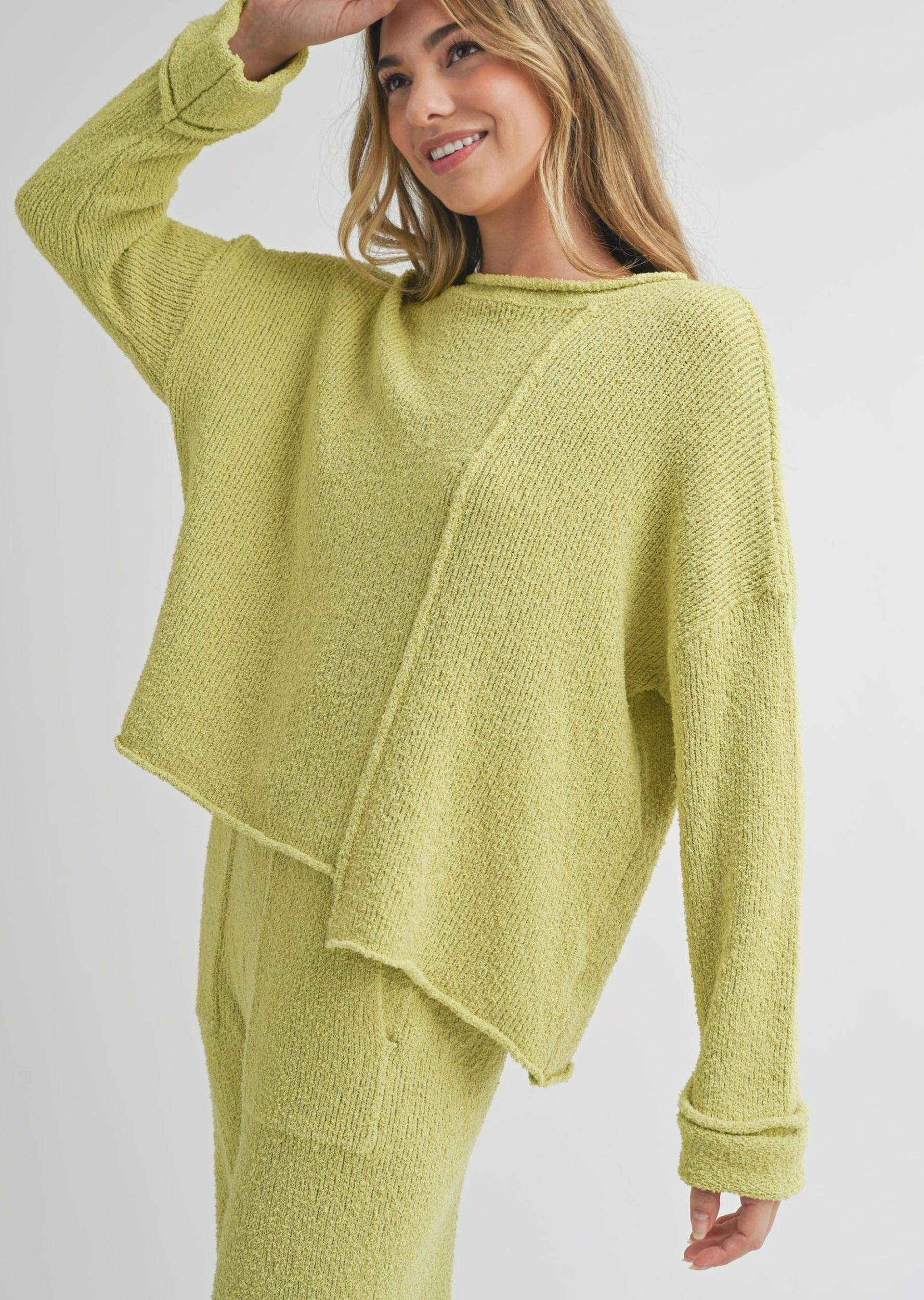 Asymmetric Cut Sweater Top Product Image