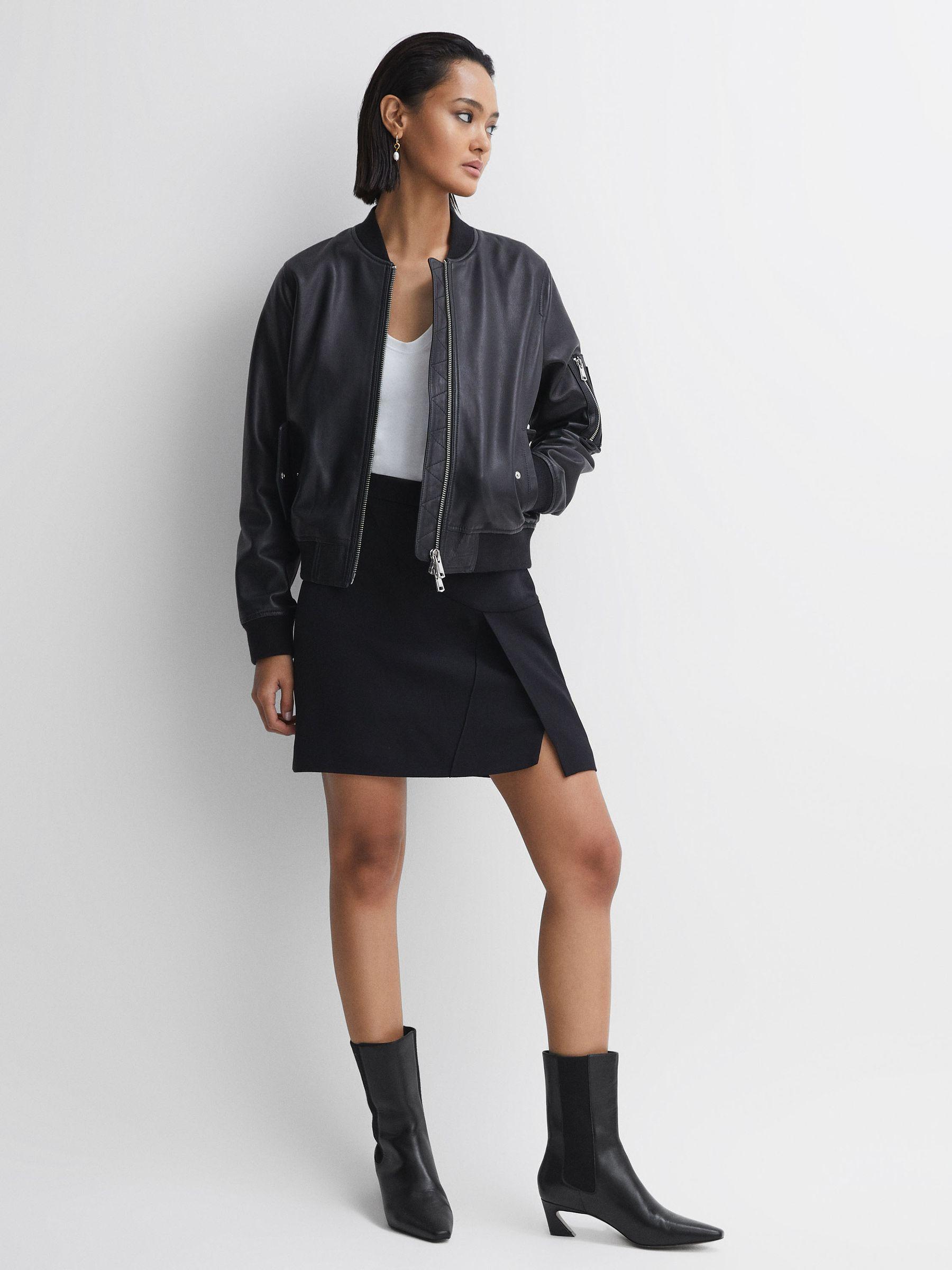 Leather Kitten Heel Chelsea Boots in Black Product Image