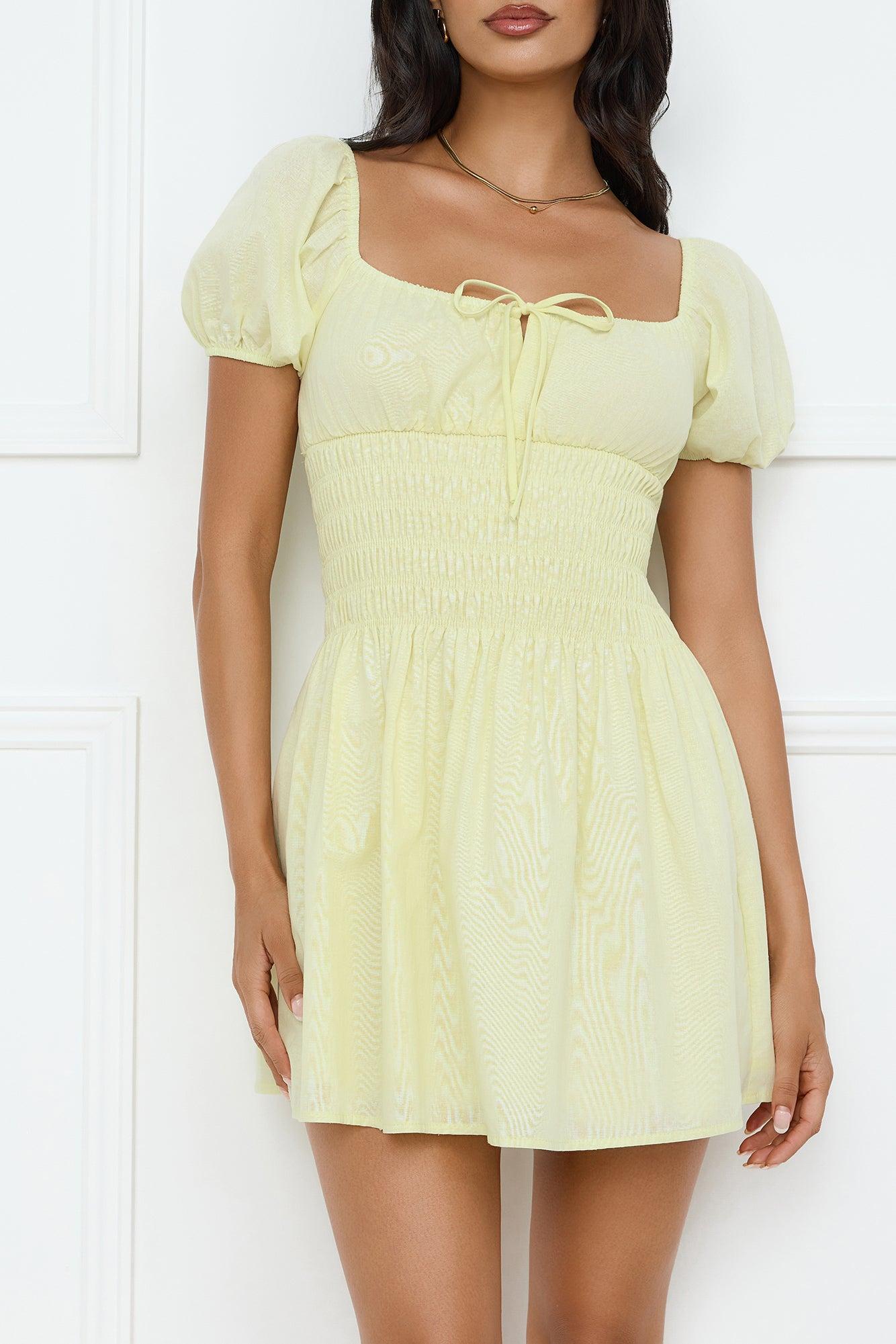 Soft Daylight Mini Dress Yellow Product Image