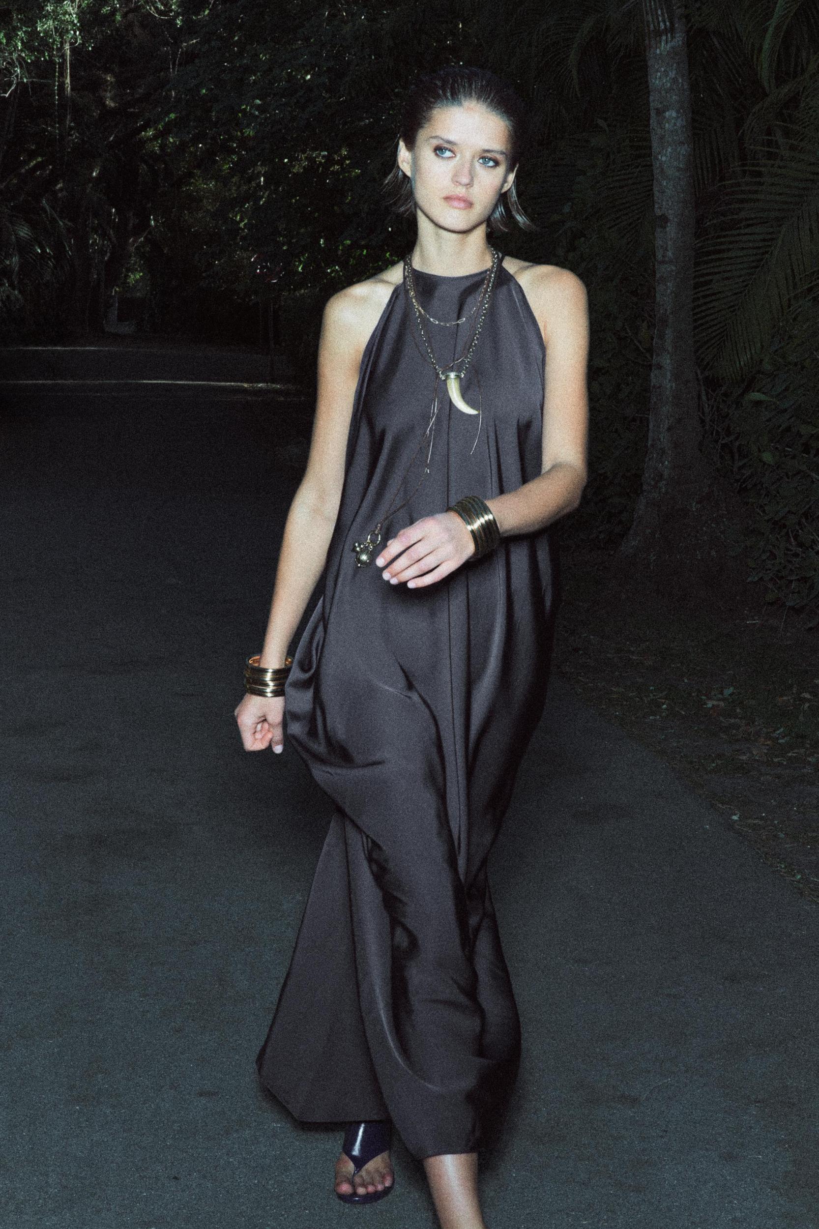 SATIN EFFECT DRESS ZW COLLECTION Product Image