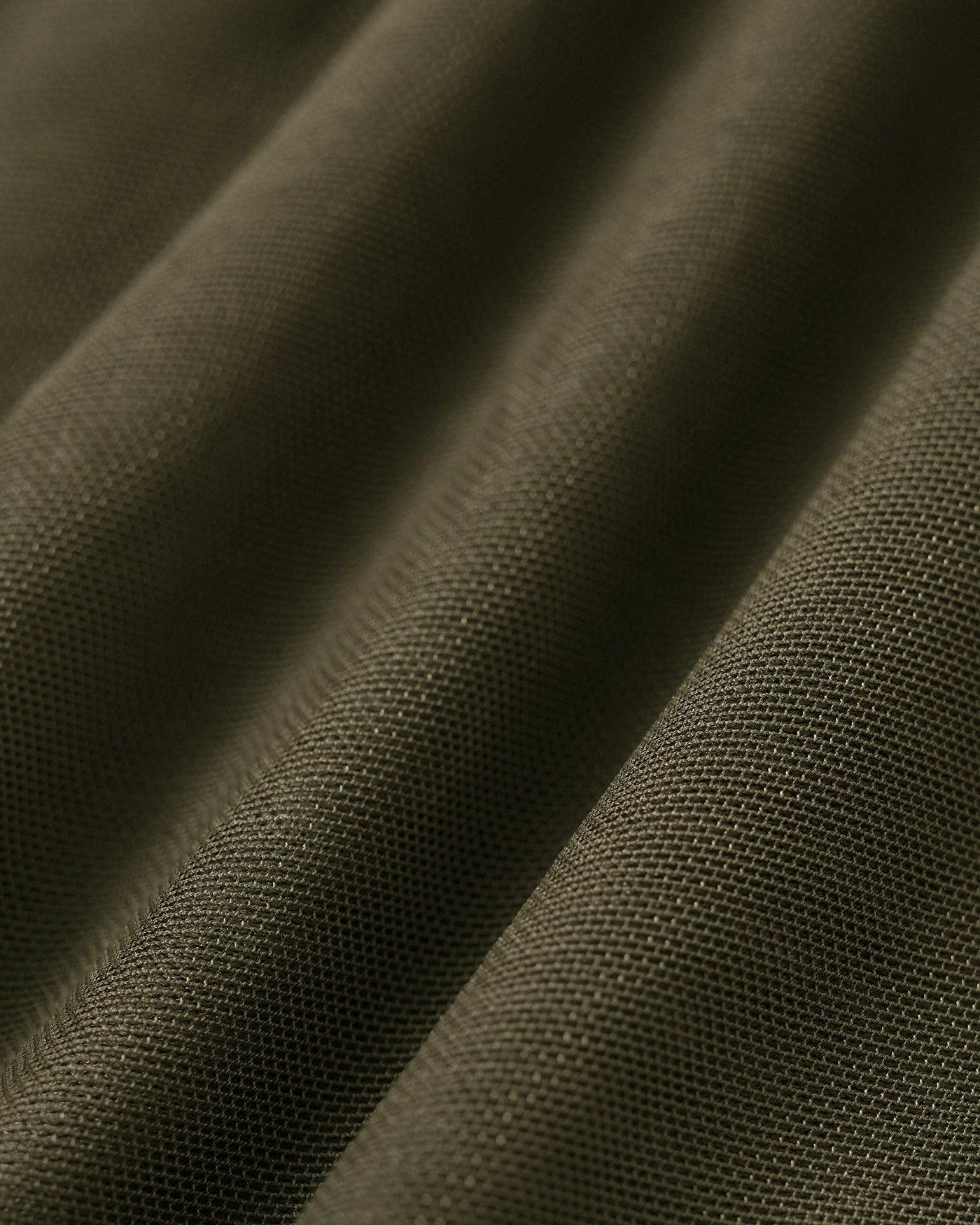 Green Mock Neck Ruched Midi Dress Product Image