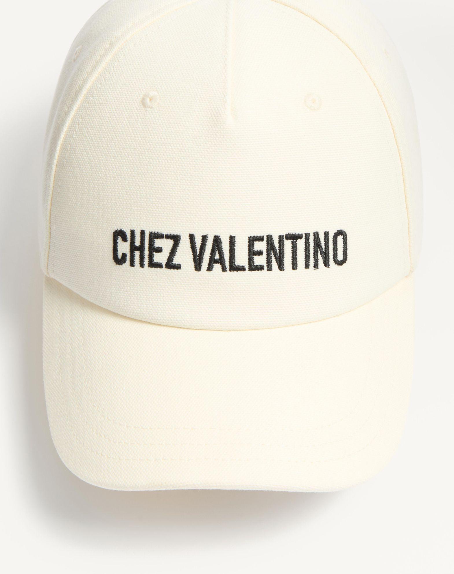 Chez Valentino Cotton Baseball Cap With Embroidery Product Image