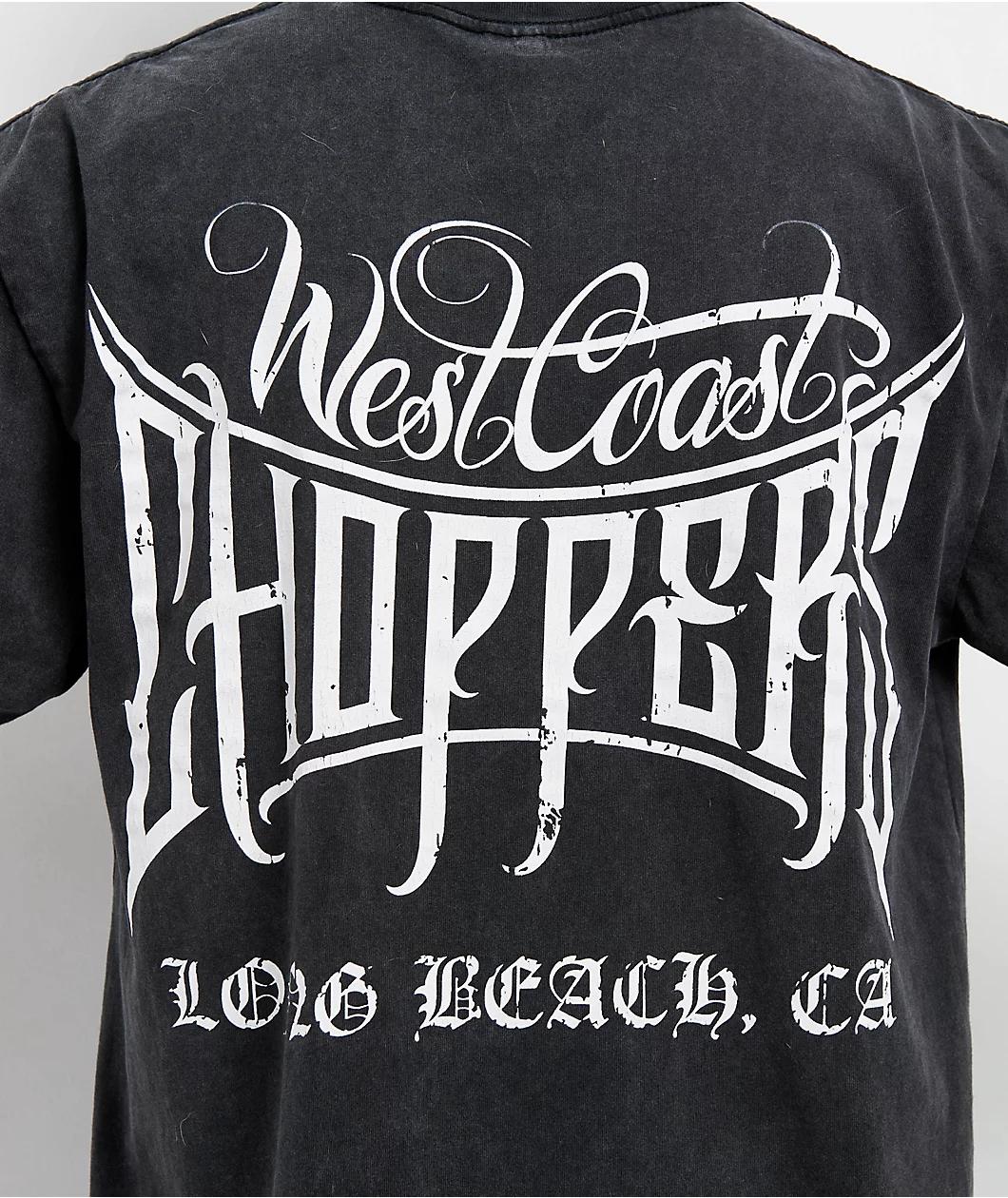 West Coast Choppers Long Beach CA Black Wash T-Shirt Product Image