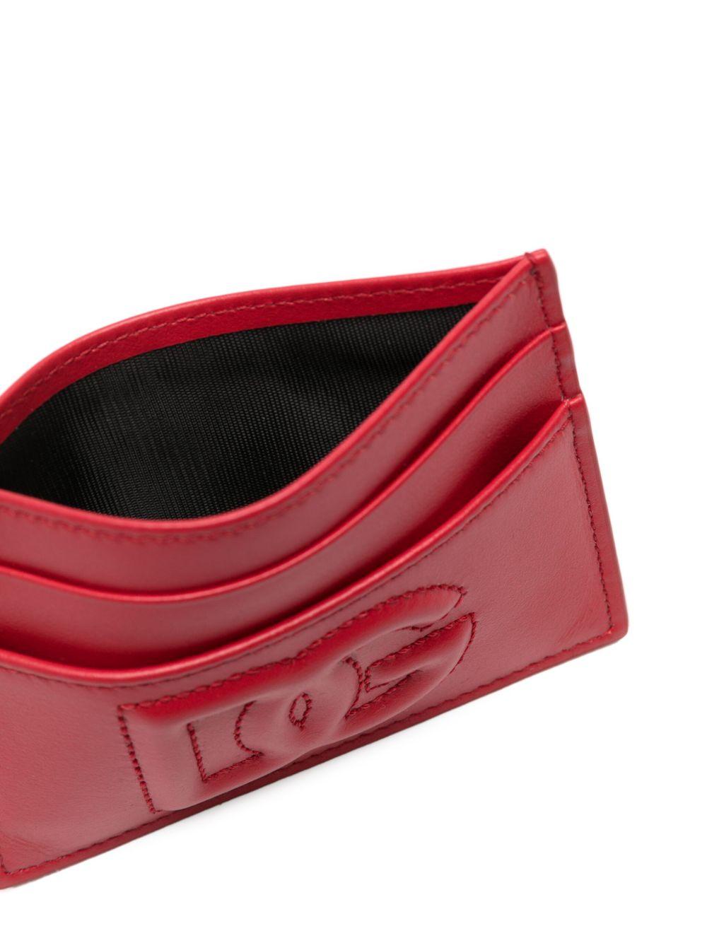 logo-embossed leather cardholder Product Image