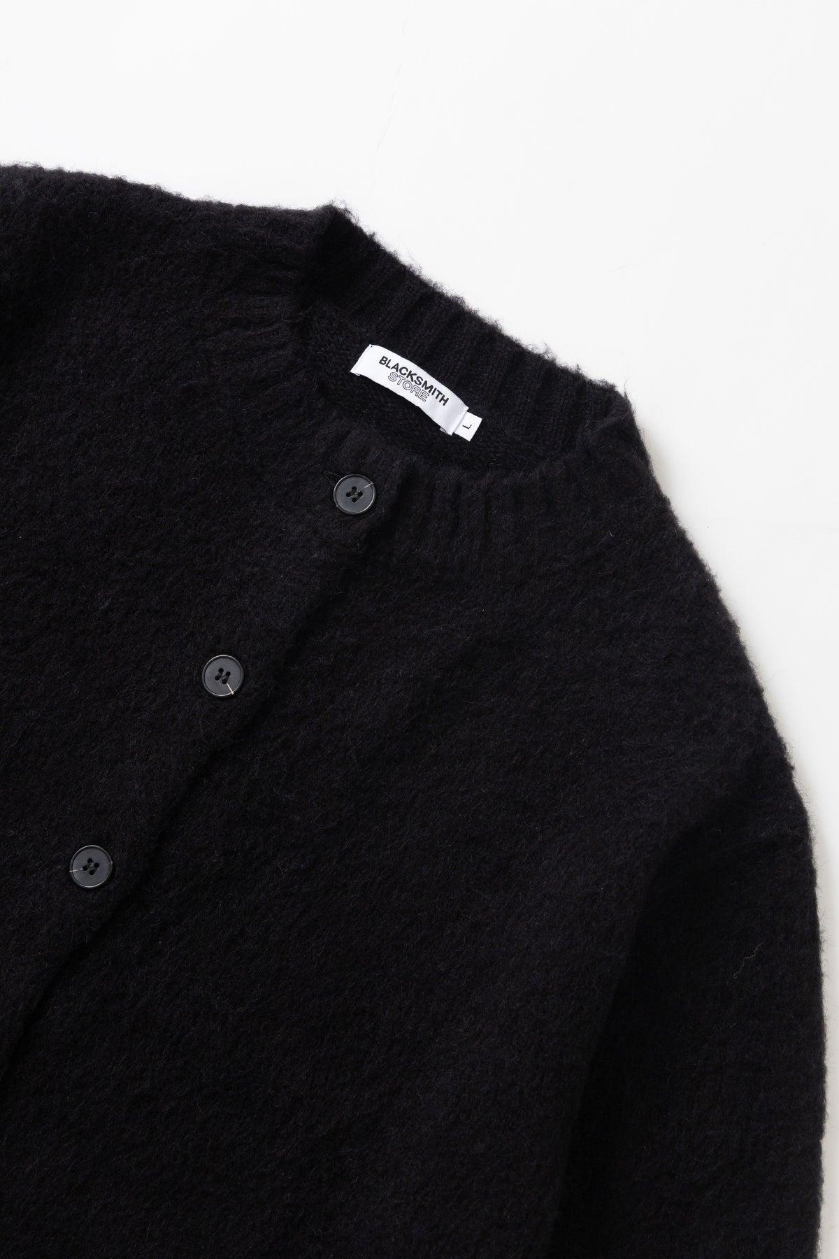 Blacksmith - Stand Collar Cardigan - Black Product Image