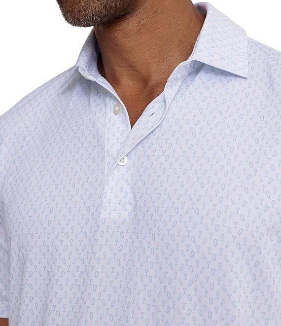 Southern Tide Driver Cocktail Hour Printed Short Sleeve Polo Shirt Product Image