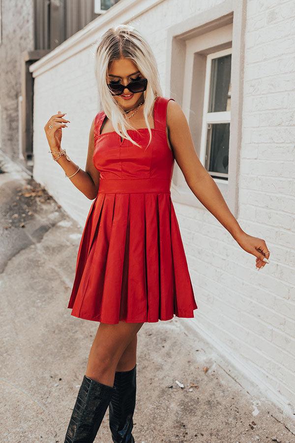 Boston Nights Faux Leather Dress Product Image