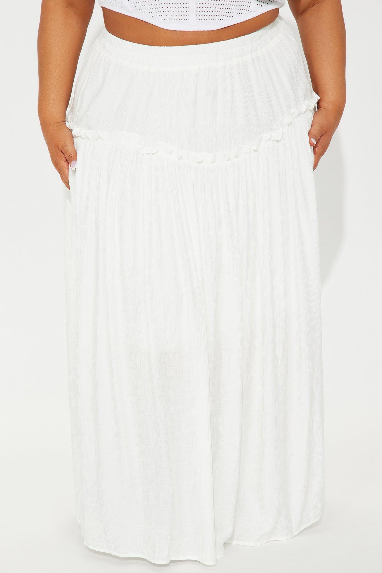 Lily Maxi Skirt - White Product Image