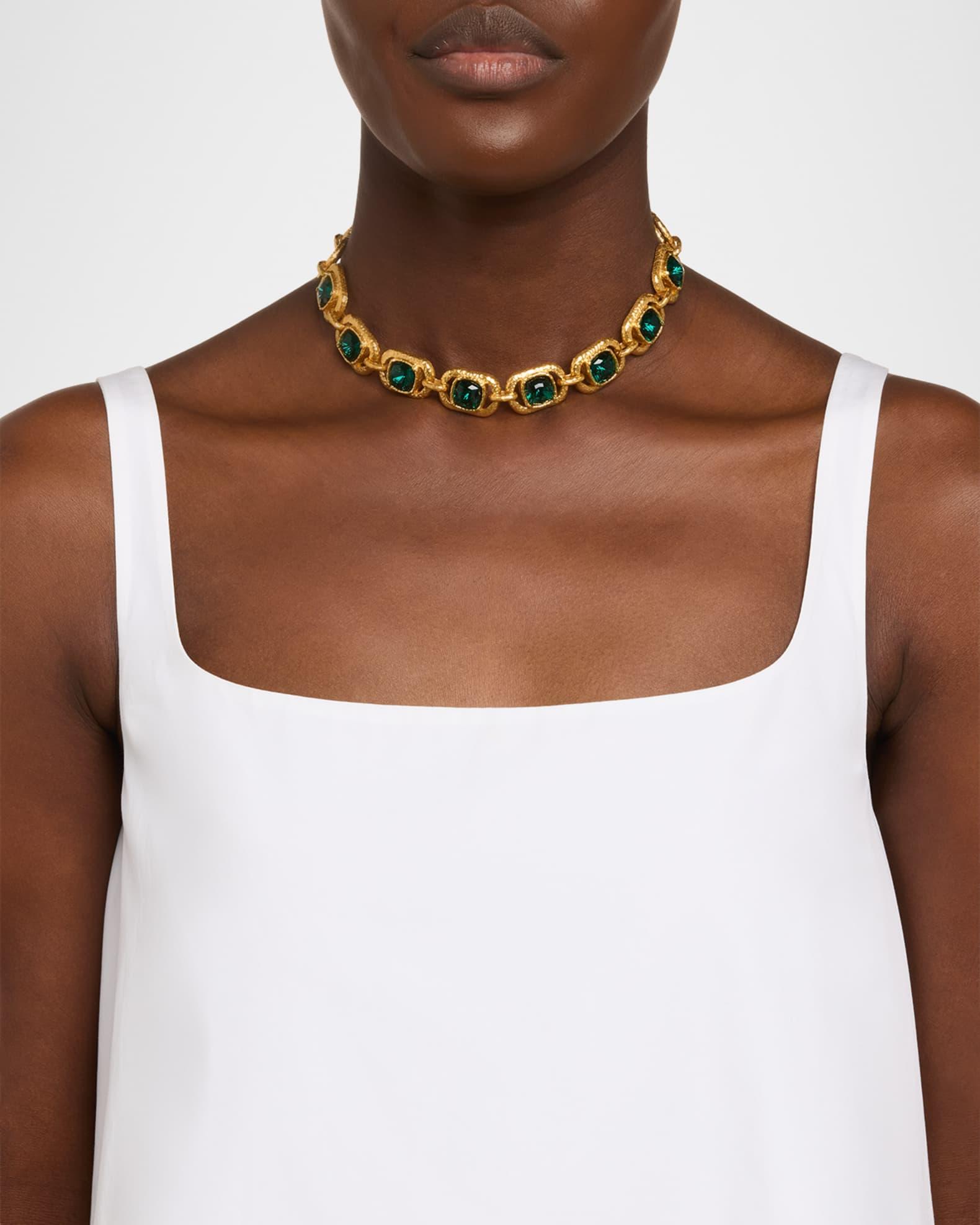 Rectangular Crystal Chain Necklace Product Image