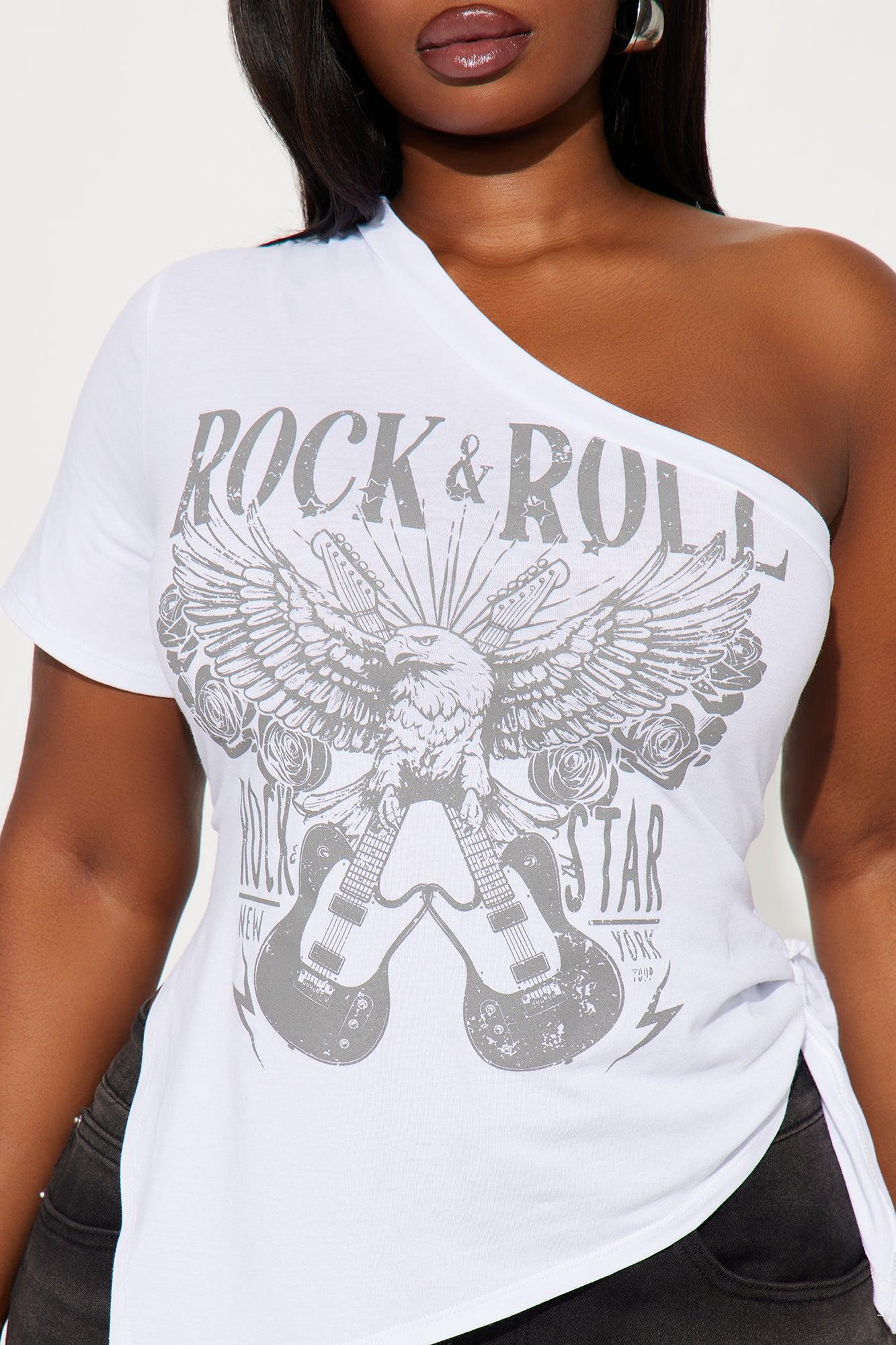 Adri One Shoulder Top - White Product Image