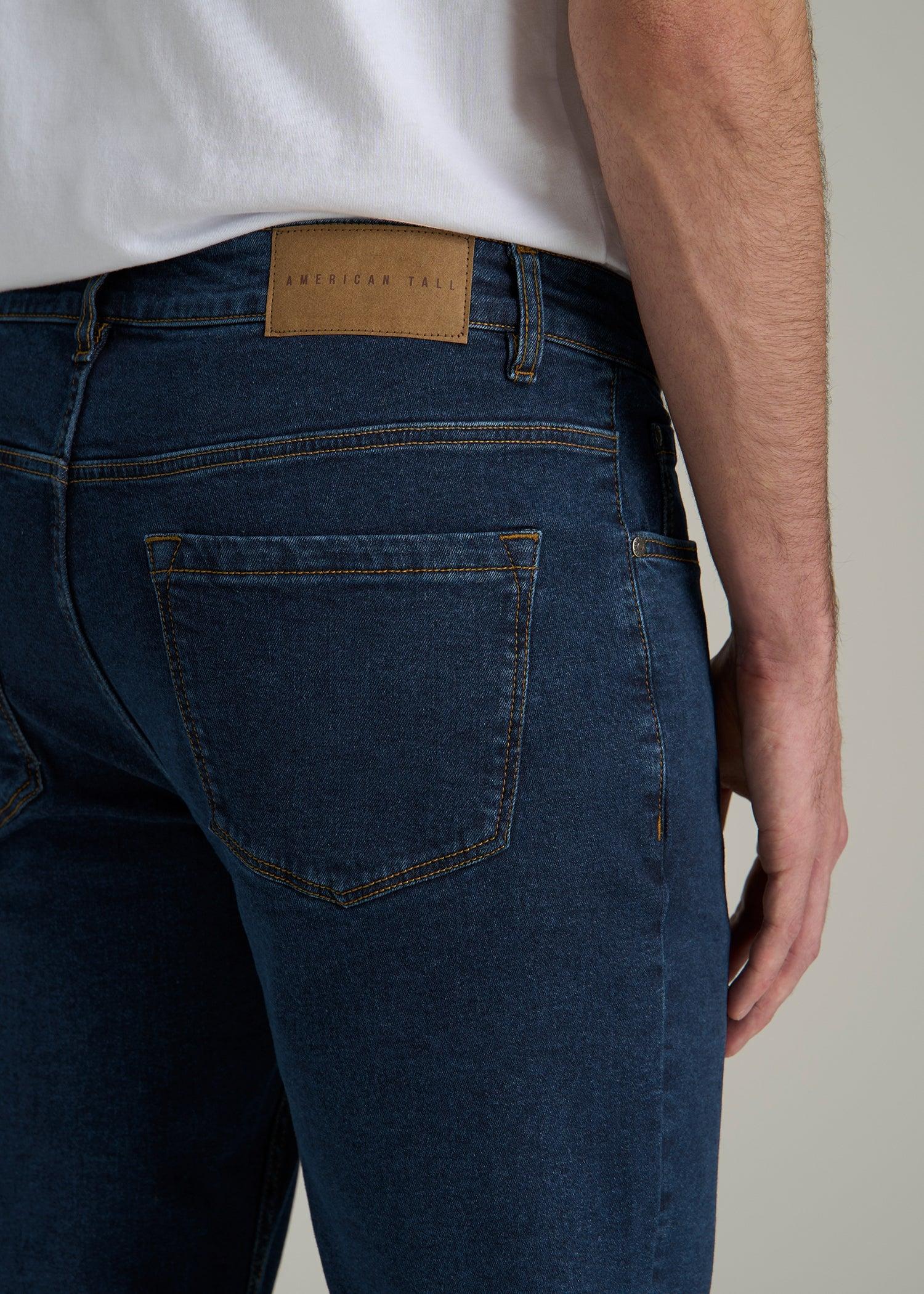 A.T. Basics Men's Carman Tapered fit Jeans for Tall Men in Charged Blue Male Product Image