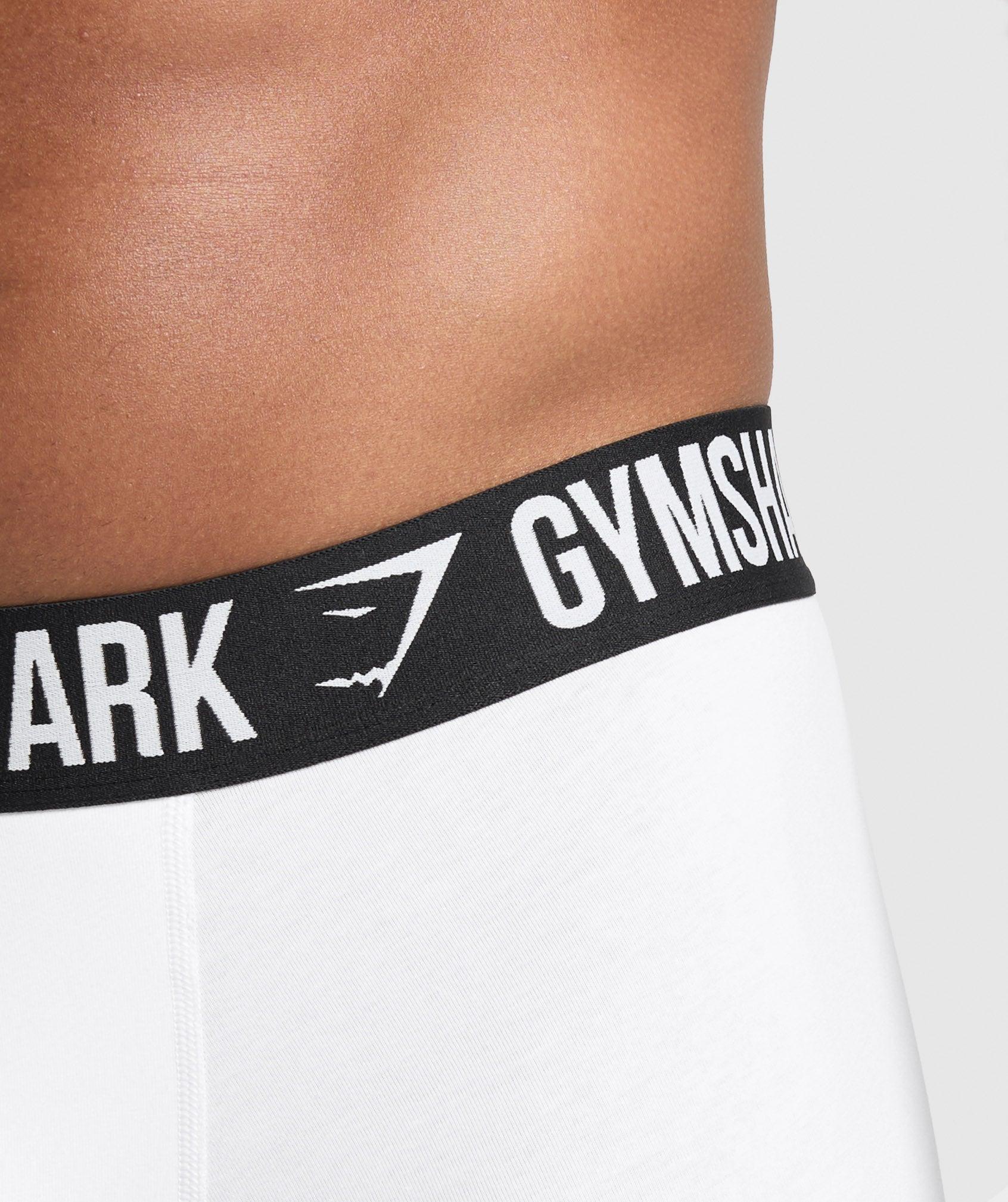 Gymshark Boxer Brief 3PK - White Male Product Image