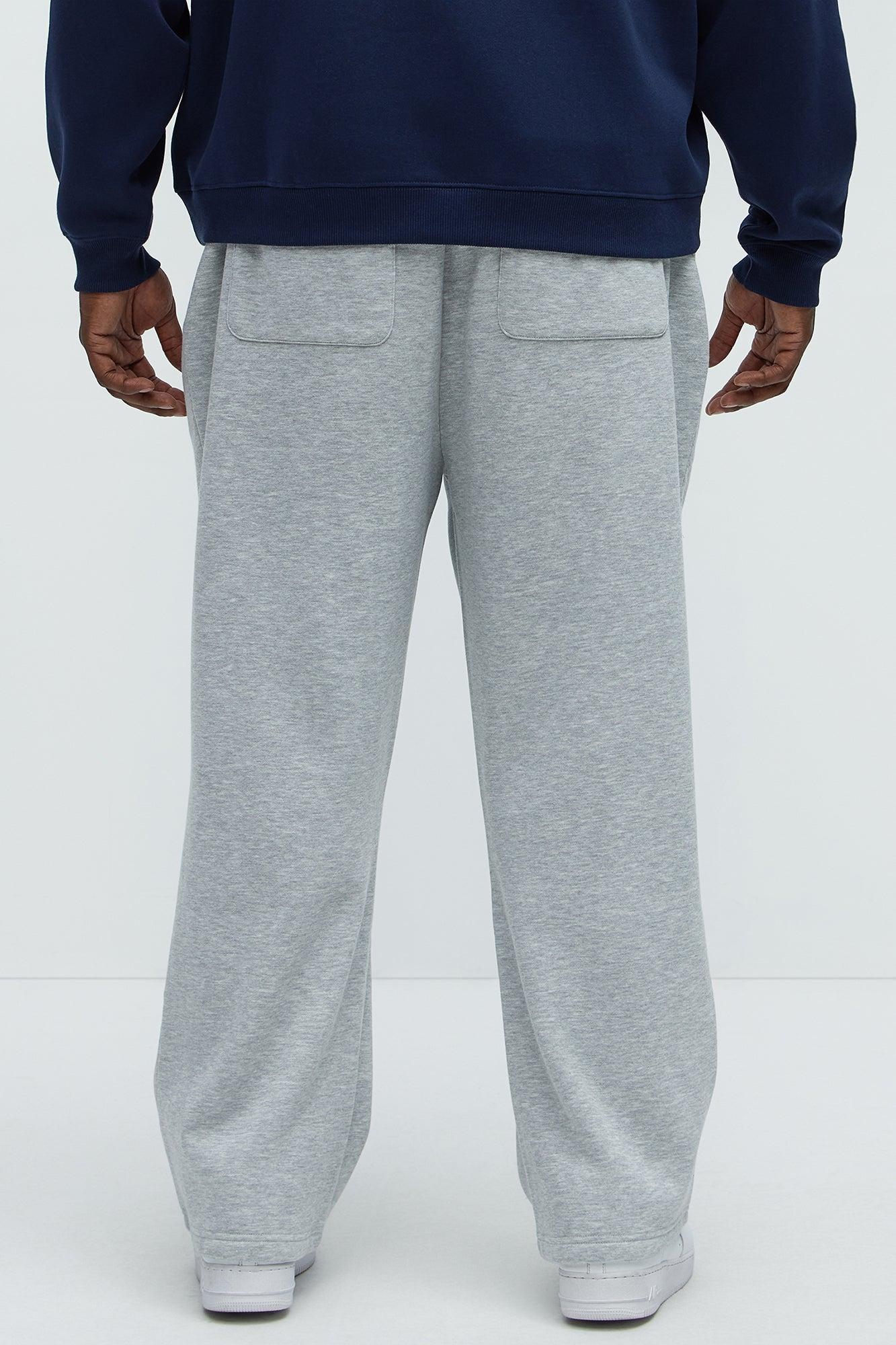 Tyson Elm Zip Hem Straight Sweatpants - Heather Grey Product Image