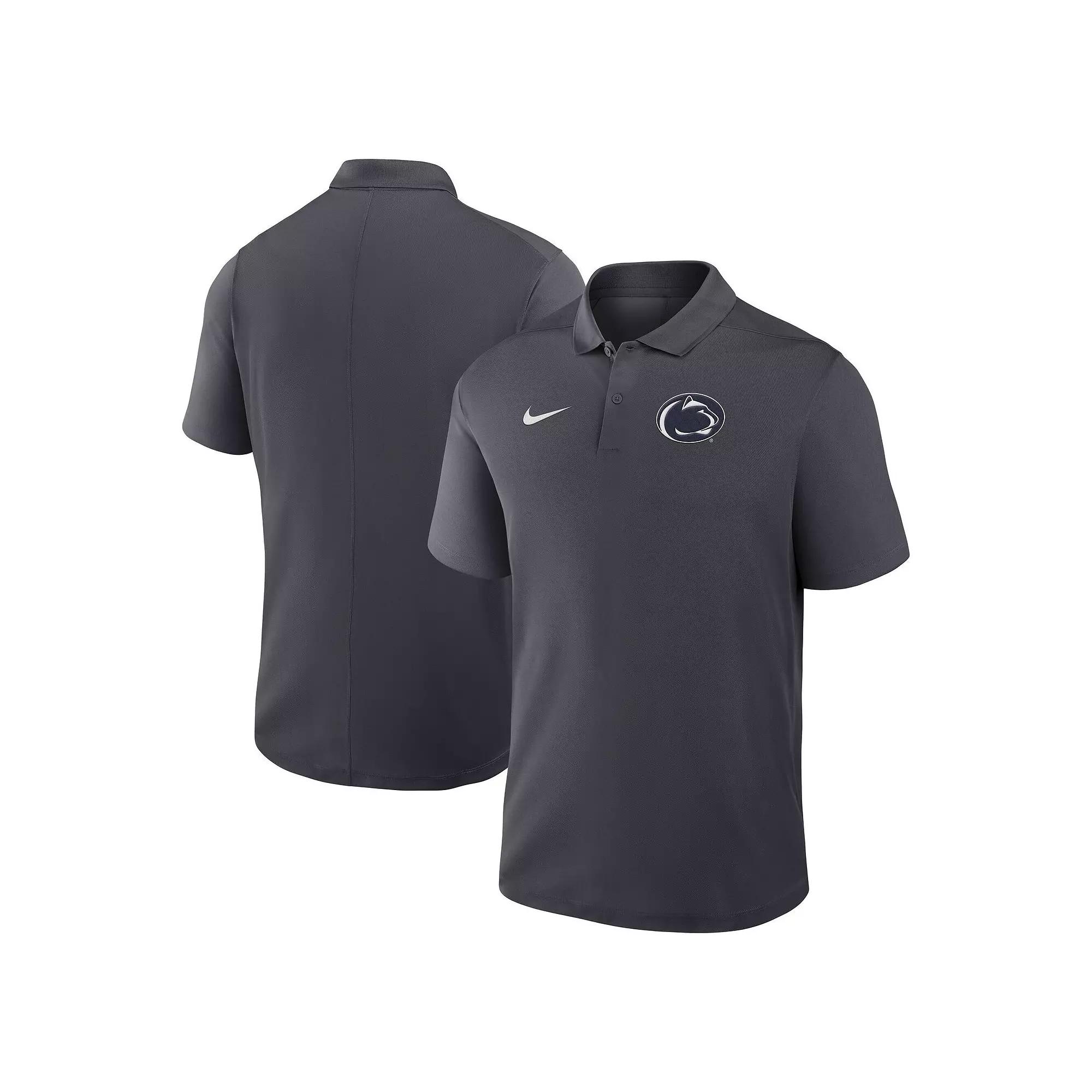 Men's Nike Anthracite Penn State Nittany Lions Primetime Victory Primary Logo Performance Polo, Size: XXL, Grey Product Image
