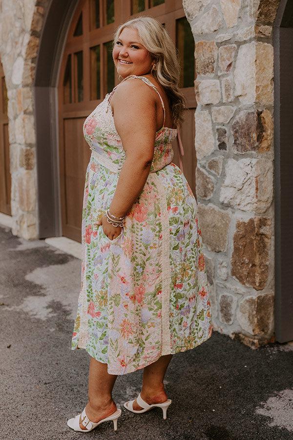 Whimsical Ways Floral Midi Dress Curves Product Image